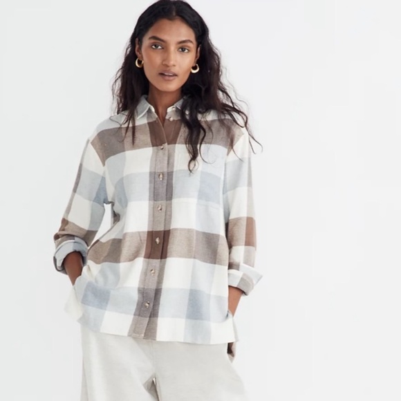 Madewell Tops - Madewell Hartfield Flannel Button Down Shirt in Buffalo Check